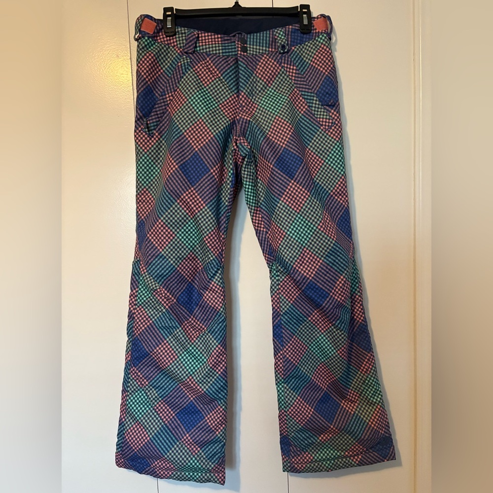 Burton Room To Grow Dry Ride Ski Pink Purple Multicolor Pants L